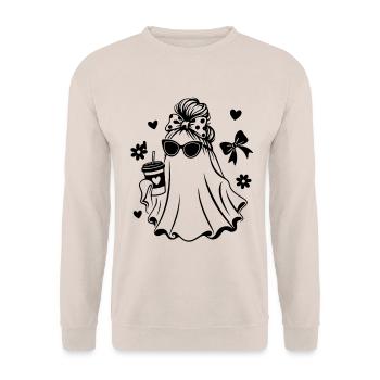 Mama Geist - Unisex Pullover - Sand - Vorne - Alina (178cm) & Michal (187cm)