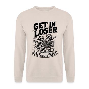 Get In Loser - Unisex Pullover - Sand - Vorne - Alina (178cm) & Michal (187cm)