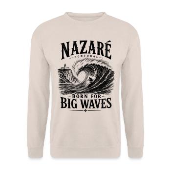 Nazaré Portugal - Unisex Pullover - Sand - Vorne - Alina (178cm) & Michal (187cm)