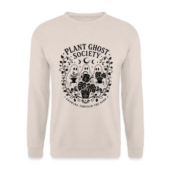 Plant Ghost Society - Unisex Pullover - Sand - Vorne - Alina (178cm) & Michal (187cm)