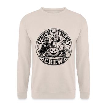 Trick or Treat Crew - Unisex Pullover - Sand - Vorne - Alina (178cm) & Michal (187cm)