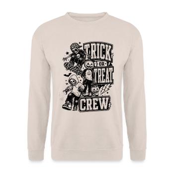 Trick or Treat Crew - Unisex Pullover - Sand - Vorne - Alina (178cm) & Michal (187cm)