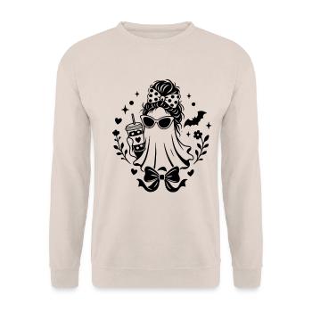 Mama Geist - Unisex Pullover - Sand - Vorne - Alina (178cm) & Michal (187cm)