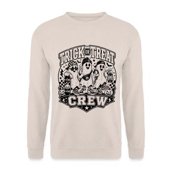 Trick or Treat Crew - Unisex Pullover - Sand - Vorne - Alina (178cm) & Michal (187cm)