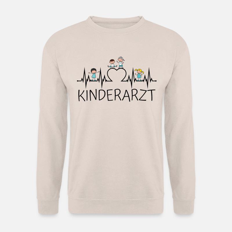 Kinderarzt Kinder Arzt Herzschlag Herz EKG - Unisex Pullover - Sand