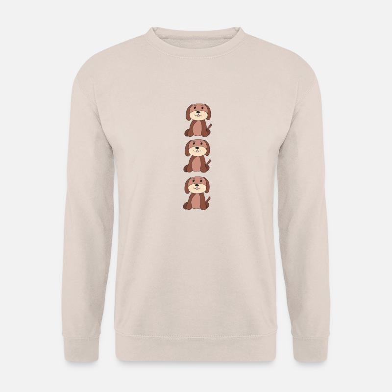 hunde dreierpack - Unisex Pullover - Sand