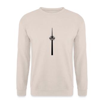 Köln Fernsehturm Colonius - Unisex Pullover - Sand - Vorne - Alina (178cm) & Michal (187cm)