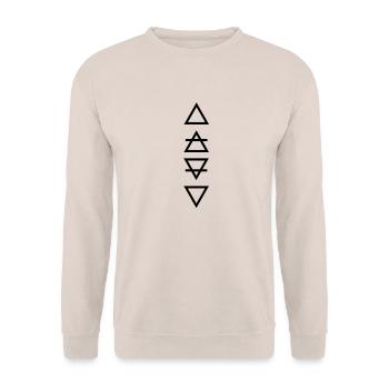 Symbole der Alchemie - Unisex Pullover - Sand - Vorne - Alina (178cm) & Michal (187cm)