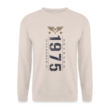 Edition Limitée 1975 Anniversaire Force et Honneur - Sweat-shirt Unisexe - sable - Devant - Alina (178cm) & Michal (187cm)