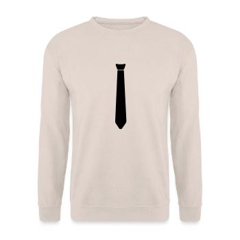 krawatte_1_f1 - Unisex Pullover - Sand - Vorne - Alina (178cm) & Michal (187cm)