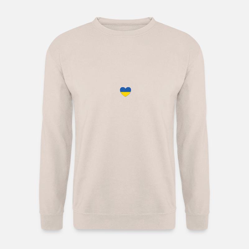 Drapeau de l’Ukraine Coeur - Sweat-shirt Unisexe - sable