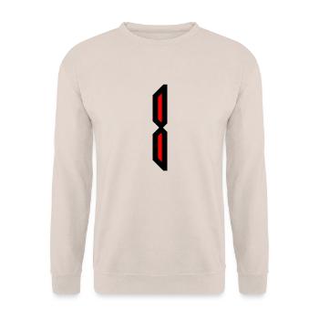 1. 1 AN. 1er ANNIVERSAIRE. ANNIVERSAIRE 1 AN. UN - Sweat-shirt Unisexe - sable - Devant - Alina (178cm) & Michal (187cm)