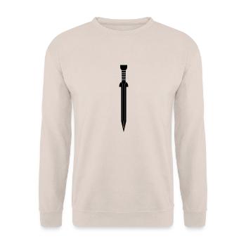 schwert - Unisex Sweatshirt - sand - Front - Alina (178cm) & Michal (187cm)