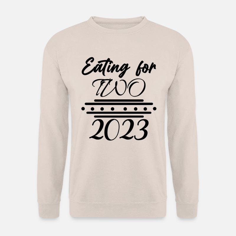 Zwillinge Schwanger Schwangerschaft Geburt - Unisex Pullover - Sand