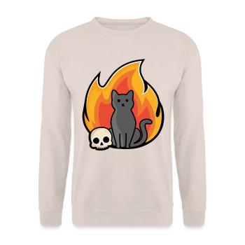 Purr-gatory - Unisex Sweatshirt - sand - Front - Alina (178cm) & Michal (187cm)