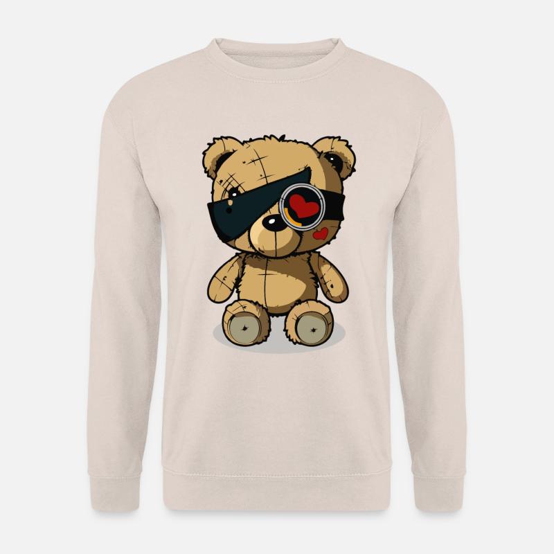 Augenklappe süßer Bär - Unisex Pullover - Sand