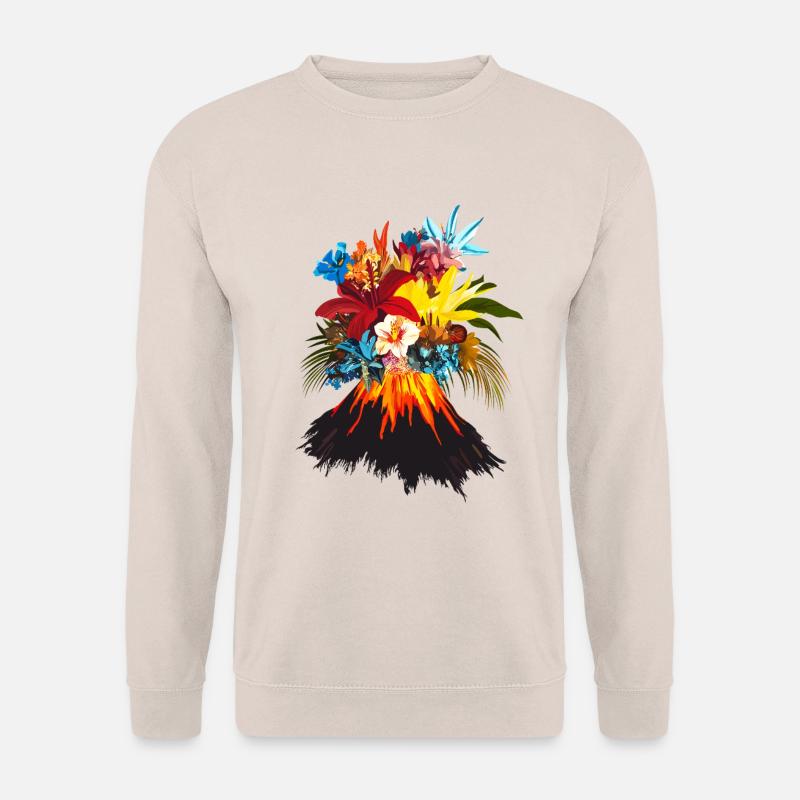 Vulkan Blumen bunt - Unisex Pullover - Sand