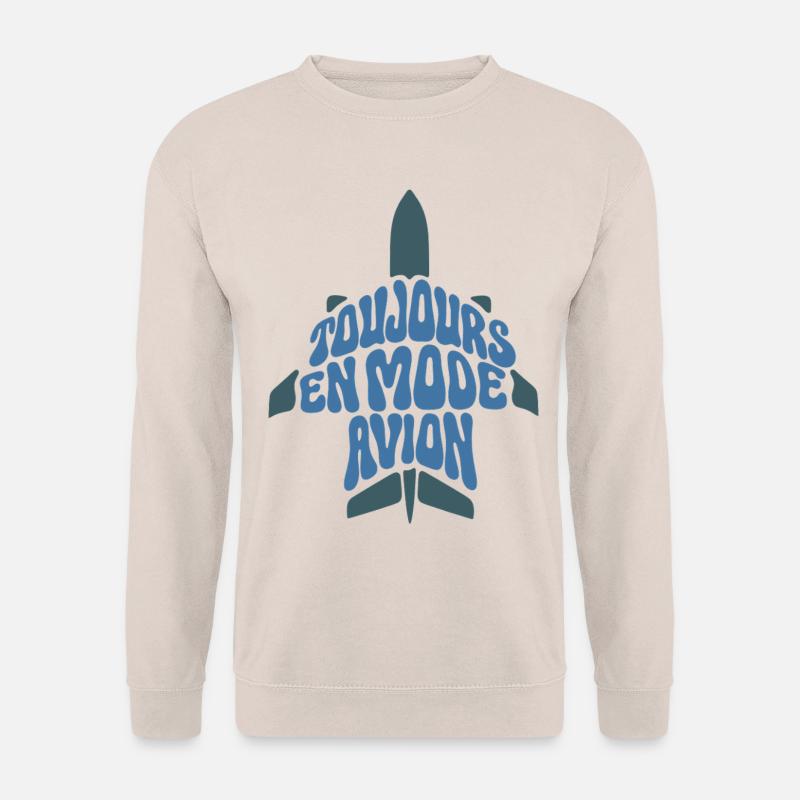 FLUGZEUGMODUS – lass uns reden. - Unisex Pullover - Sand