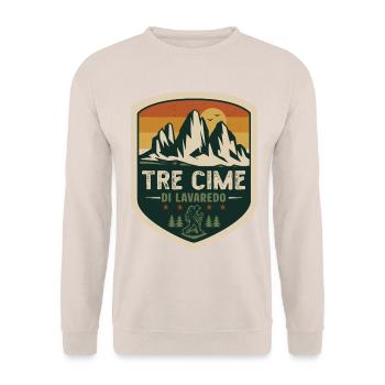 Drei Zinnen Dolomiten – Wandern in Südtirol - Unisex Pullover - Sand - Vorne - Alina (178cm) & Michal (187cm)