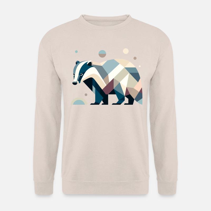 Geometrischer Dachs - Unisex Pullover - Sand
