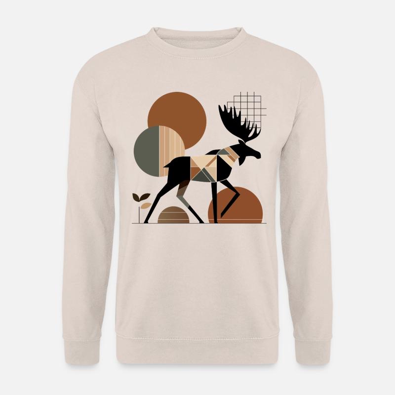 Geometrischer Elch - Unisex Pullover - Sand