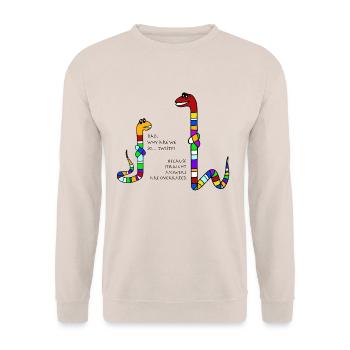 Twisty snakes - Unisex Sweatshirt - sand - Front - Alina (178cm) & Michal (187cm)