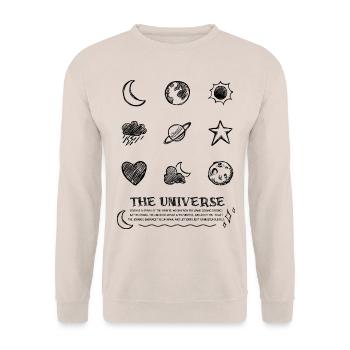 Universe Design - Unisex Sweatshirt - sand - Front - Alina (178cm) & Michal (187cm)