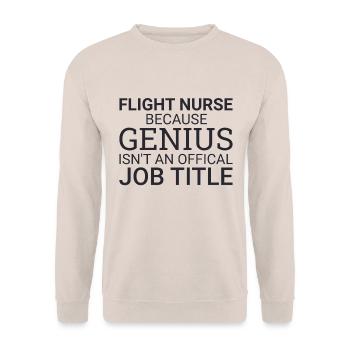 Flight Nurse Genius Luftrettung - Unisex Pullover - Sand - Vorne - Alina (178cm) & Michal (187cm)