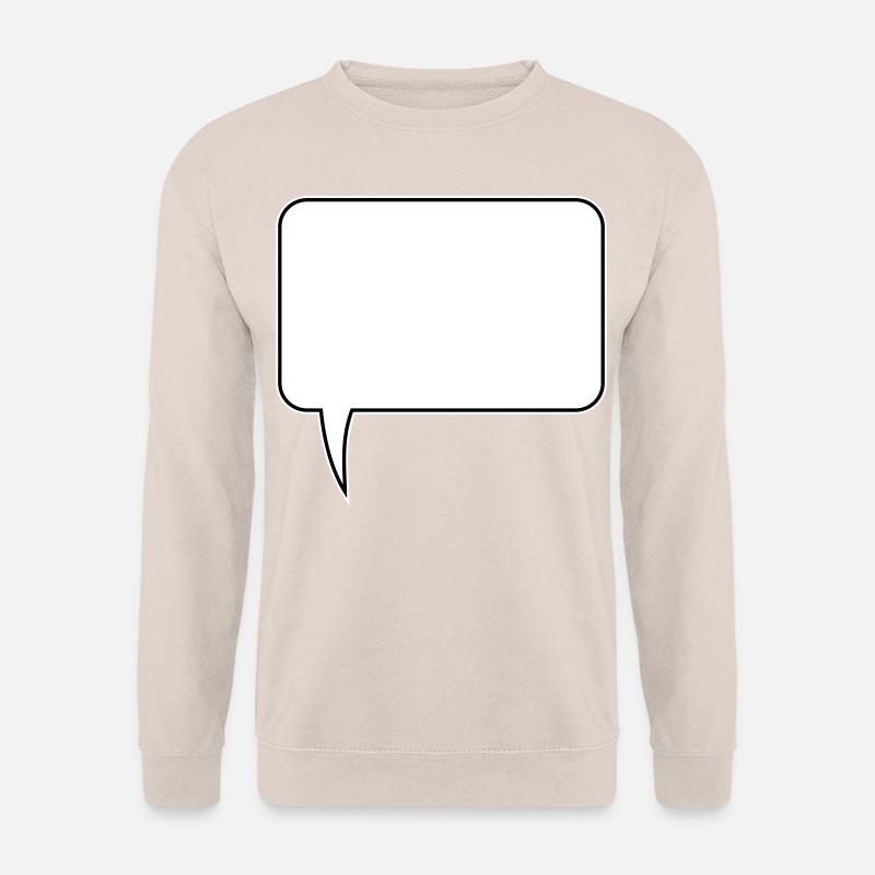 Speech bubble rectangle design - Unisex Sweatshirt - sand