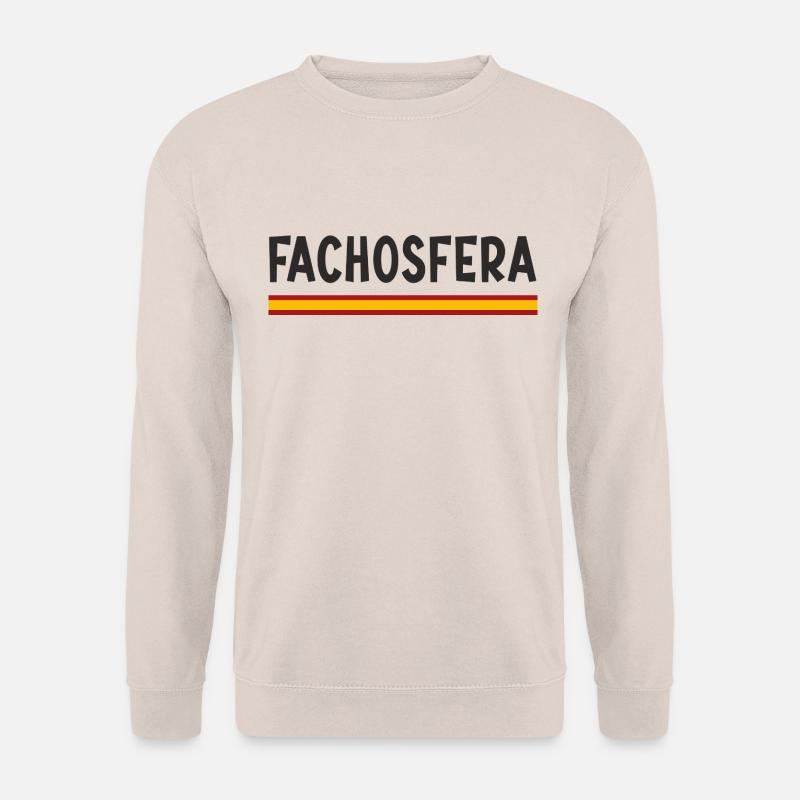 Schwarze Fachosphäre mit spanischer Flagge - Unisex Pullover - Sand