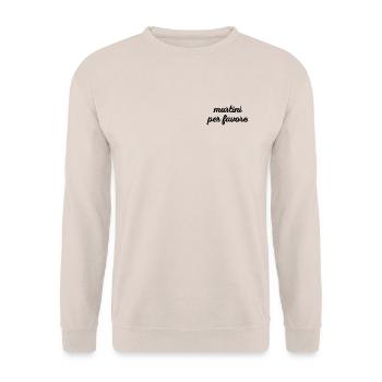Martini per favore - Unisex Pullover - Sand - Vorne - Alina (178cm) & Michal (187cm)