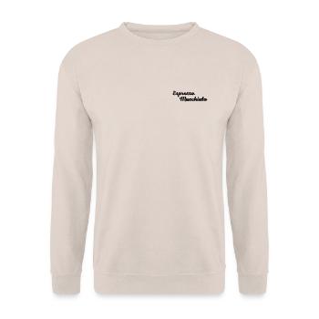 Espresso Macchiato - Unisex Pullover - Sand - Vorne - Alina (178cm) & Michal (187cm)