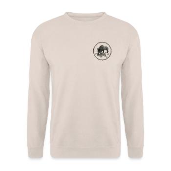 Wildschwein - Unisex Pullover - Sand - Vorne - Alina (178cm) & Michal (187cm)