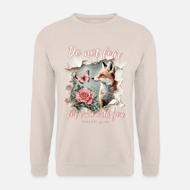 Bibelvers Christlich Fuchs - Unisex Pullover - Sand