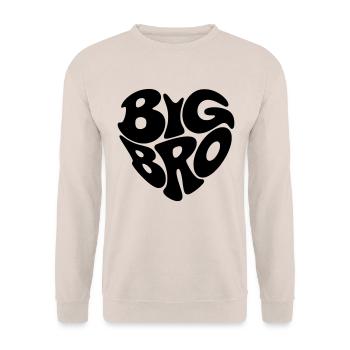 Big Bro - Forme de coeur - Forme de coeur - Big Brother - Sweat-shirt Unisexe - sable - Devant - Alina (178cm) & Michal (187cm)