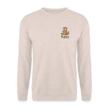 Frettchen Frittchen Fritten Pommes Frites - Unisex Pullover - Sand - Vorne - Alina (178cm) & Michal (187cm)