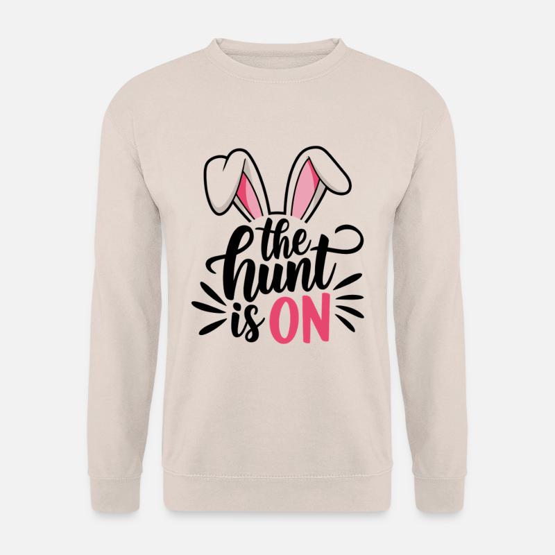 Die Jagd beginnt – Osterhasen-Spaß! 🐰🎨 - Unisex Pullover - Sand