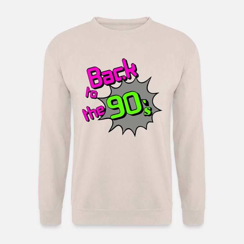 90er Party , Mottoparty , 90er back to the 90 (25 - Unisex Pullover - Sand