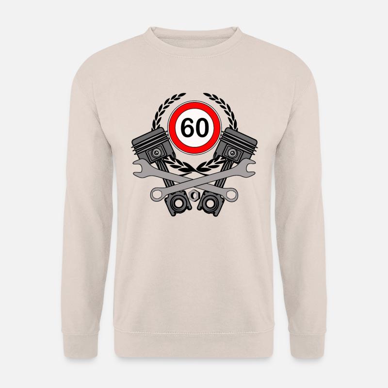 60. Geburtstag ,60 Jahre ,Garage,Schrauber KFZ(25) - Unisex Pullover - Sand
