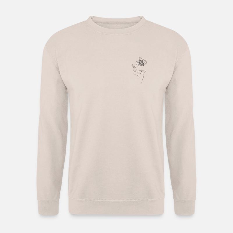 Kopf-Chaos-Strichzeichnungen - Unisex Pullover - Sand