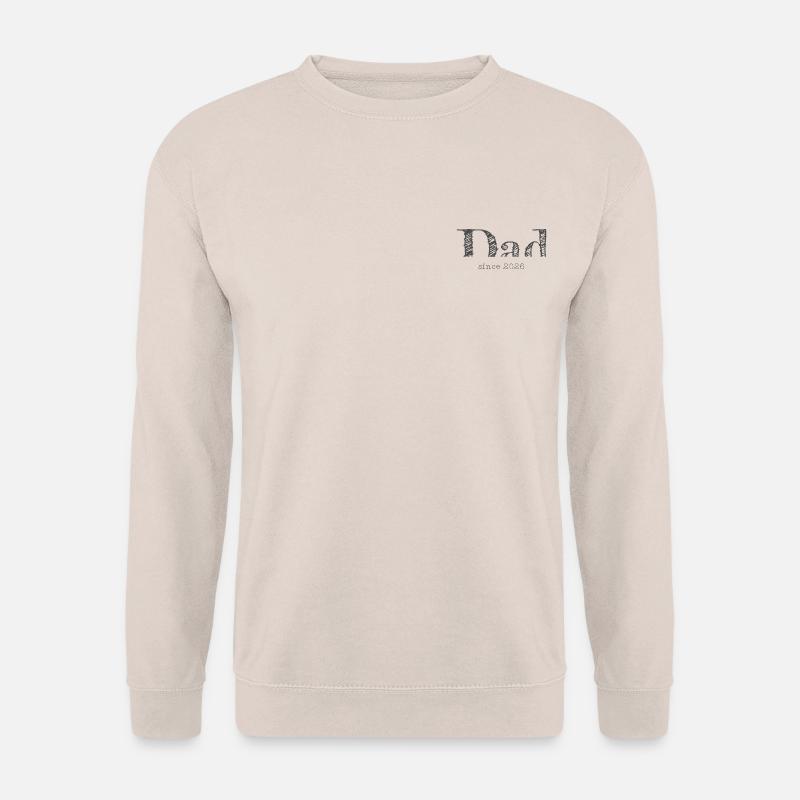 Dad 26 Vater Baby Papa 2026 Vatertagsgeschenk - Unisex Pullover - Sand