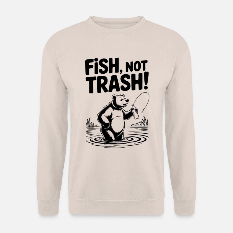 Fisch anstatt Müll - Unisex Pullover - Sand