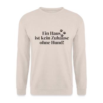 Hundespruch - Unisex Pullover - Sand - Vorne - Alina (178cm) & Michal (187cm)