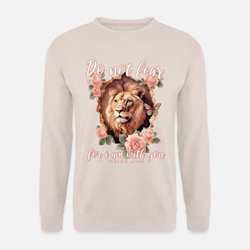 Löwe Bibelvers Christlich - Unisex Pullover - Sand