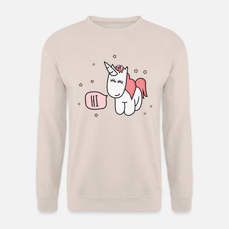 Einhorn sagt Hi - Unisex Pullover - Sand