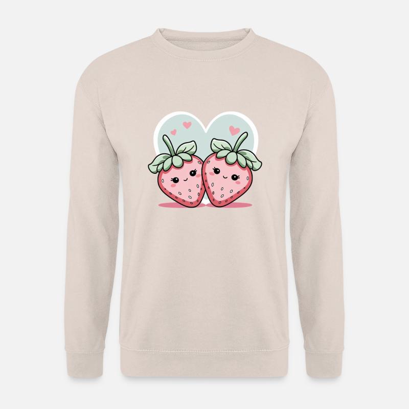 Süße Erdbeerliebe - Unisex Pullover - Sand