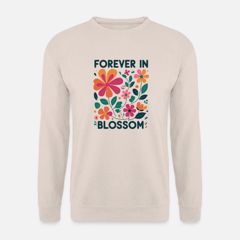 Für immer in Blüte – Blumen Design - Unisex Pullover - Sand