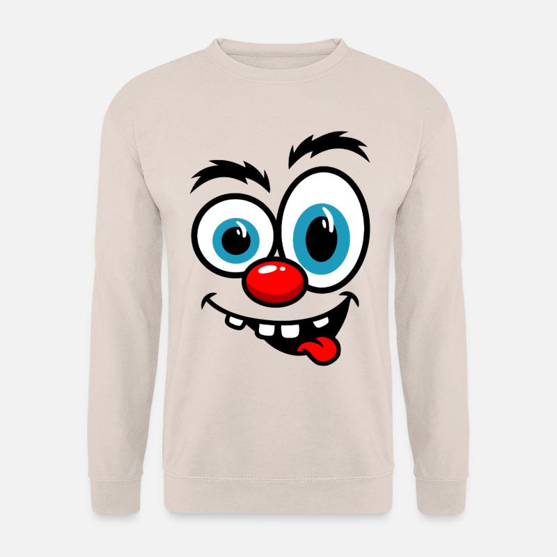 Bunte Clown-Karikatur - Unisex Pullover - Sand