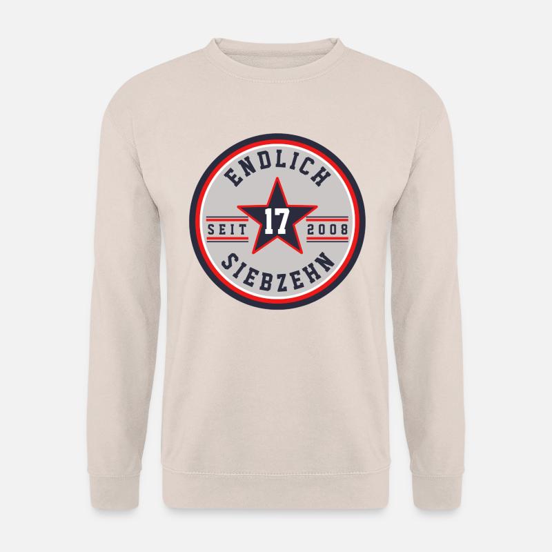 ENDLICH SIEBZEHN - 17. GEBURTSTAG - GESCHENK SOHN - Unisex Pullover - Sand