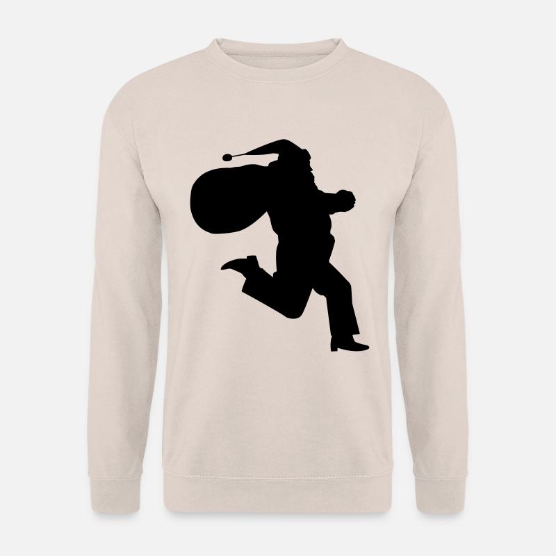 Santa Claus is running - Unisex Sweatshirt - sand